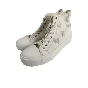 American Eagle Womens 9 Sneaker Platform High Top Butterfly Boho Fairy Cottage